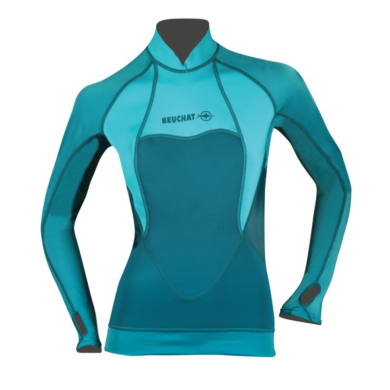 TOP ATOLL - BUSTE NÃ‰O 2MM/MANCHES LYCRA - FEMME - BLEU ATOLL 